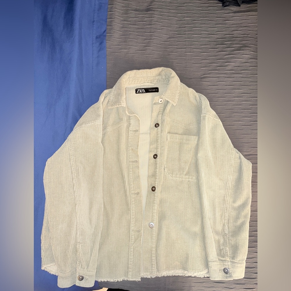 Olive Corduroy Shacket Jacket - Women - Picture 5 of 5